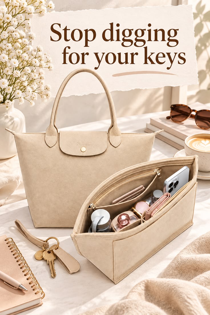 SKY-TOUCH handbag organizer moodboard